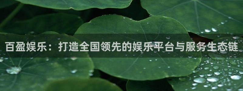 南宫NG娱乐：百盈娱乐：打造全国领先的娱乐平台与服务生态链