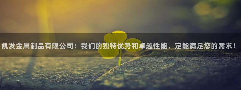 南宫NG.ccmpc登录：凯发金属制品有限公司：我们的独特优势和卓越性能，定能满足您的需求！